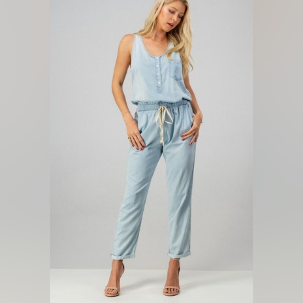 NEW Chambray Washed Jumpsuit
